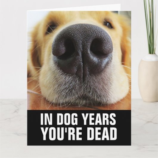 GRAPPIGE HOND VERJAARDAG HOND KAART (Voorkant)