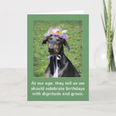 Grappige hond Verjaardag Kaart (Voorkant)