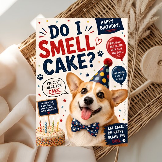 Grappige Hond Verjaardag Kaart