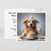 Grappige hond verjaardagskaart, gouden retriever kaart (Voorkant / Achterkant)