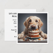 Grappige hond verjaardagskaart, gouden retriever kaart (Voorkant / Achterkant)