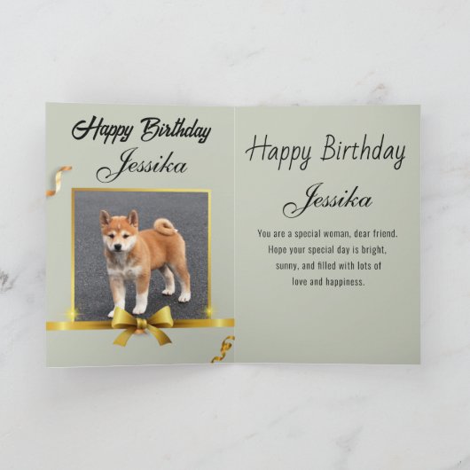 Grappige hond verjaardagskaarten kaart (Binnen)