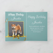 Grappige hond verjaardagskaarten kaart (Binnen)