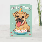 Grappige hond verjaardagskaarten kaart (Voorkant)