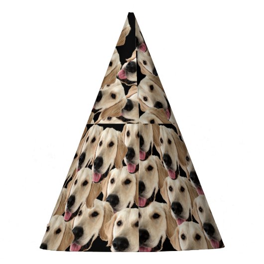 Grappige Hond Verjaardagspartij Custom Gezicht Fot Feesthoedjes (Achterkant)