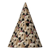 Grappige Hond Verjaardagspartij Custom Gezicht Fot Feesthoedjes (Links)