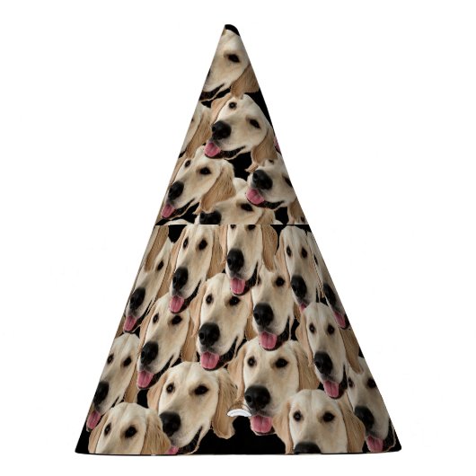 Grappige Hond Verjaardagspartij Custom Gezicht Fot Feesthoedjes (Rechts)