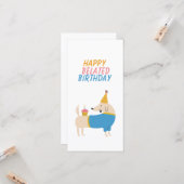 Grappige hond verlate verjaardag kaart (Voorkant / Achterkant in situ)