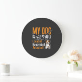 Grappige Hond Vol Met Stier Ontwerp Grote Klok (Huis)