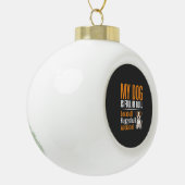 Grappige Hond Vol Met Stier Ontwerp Keramische Bal Ornament (Links)