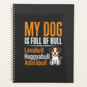 Grappige Hond Vol Met Stier Ontwerp Planner (Voorkant)
