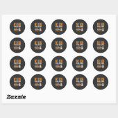 Grappige Hond Vol Met Stier Ontwerp Ronde Sticker (Vel)