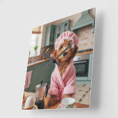 Grappige hond wandklok (Hoek)