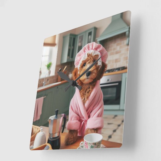 Grappige hond wandklok (Hoek)