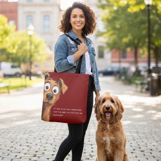 Grappige Hond Winkelcitaat Boodschappentas Tote Bag