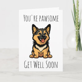 Grappige hond wordt snel goed kaarten