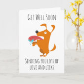 Grappige hond wordt snel goed kaarten (Gele Bloem)