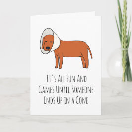 Grappige hond wordt snel goed kaarten