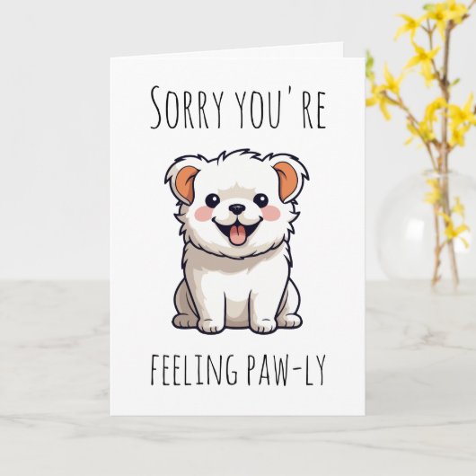 Grappige hond wordt snel goed kaarten (Gele Bloem)