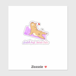 Grappige Hond Yoga Sticker – Schattige Lui Fitness