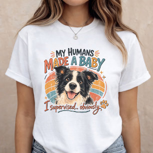 Grappige hond zwangerschap aankondiging voor baby  Tri-Blend shirt