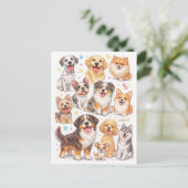 Grappige honden. Briefkaart (Staand voorkant)