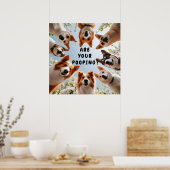 Grappige Honden Broden Badkamer Hillarious Wall Ar Poster (Keuken)