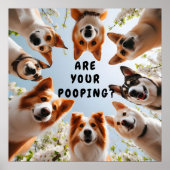 Grappige Honden Broden Badkamer Hillarious Wall Ar Poster (Voorkant)