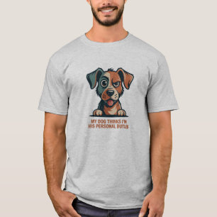 Grappige Honden Butler Citaat Illustratie T-shirt