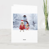 Grappige honden Cool Yule Feestdagen Kaart (Achterkant)