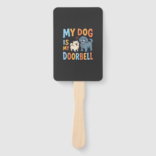 Grappige Honden Deurbel Huisdierliefhebber Handwaaier (Voorkant)
