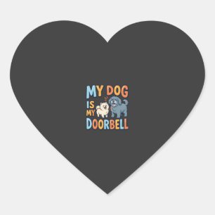Grappige Honden Deurbel Huisdierliefhebber Hart Sticker