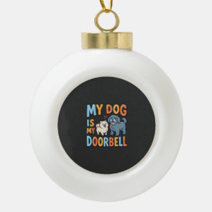 Grappige Honden Deurbel Huisdierliefhebber Keramische Bal Ornament