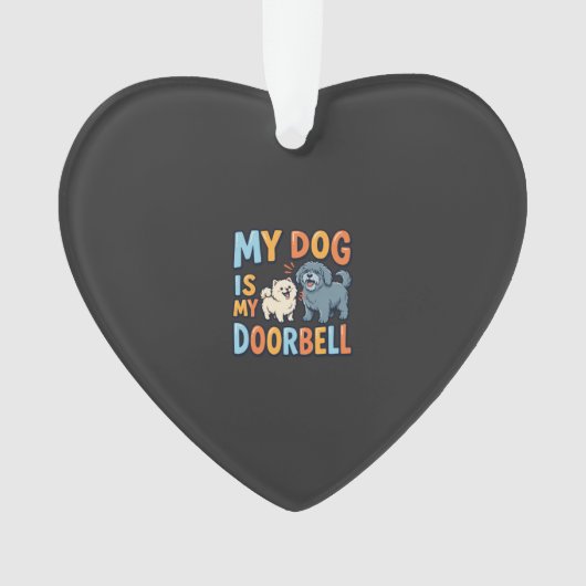 Grappige Honden Deurbel Huisdierliefhebber Ornament (voorkant)