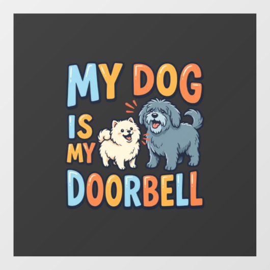 Grappige Honden Deurbel Huisdierliefhebber Raamsticker (Vel)
