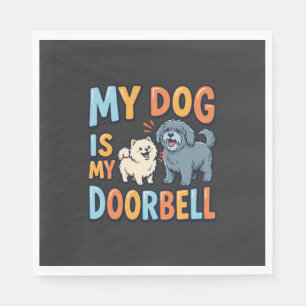 Grappige Honden Deurbel Huisdierliefhebber Servet