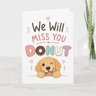 Grappige Honden Donut Afscheids Cadeau Collega Pen Kaart