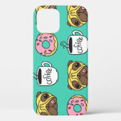 Grappige honden, donuts, koffie patroon. Case-Mate iPhone case (Achterkant)