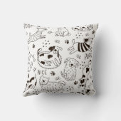Grappige Honden doodle Kussen (Achterkant)