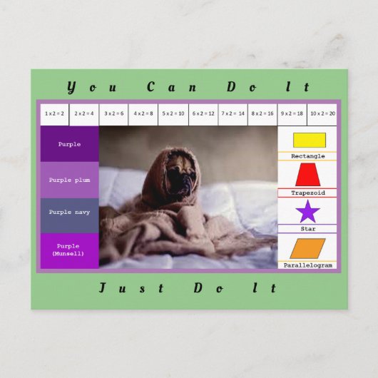 Grappige honden educatieve game briefkaart (Voorkant)