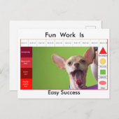 Grappige honden educatieve game briefkaart (Voorkant / Achterkant)