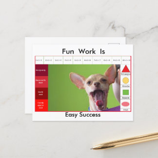 Grappige honden educatieve spel briefkaart
