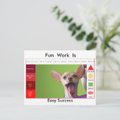 Grappige honden educatieve spel briefkaart (Staand voorkant)