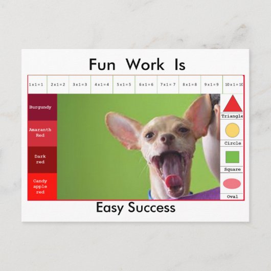 Grappige honden educatieve spel briefkaart (Voorkant)