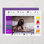 Grappige honden educatieve spel kaart (Voorkant / Achterkant)