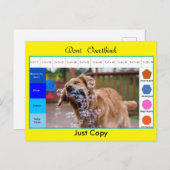 Grappige honden educatieve spellen briefkaart (Voorkant / Achterkant)