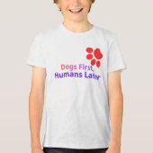 Grappige Honden Eerst Mensen Later T-Shirt Ontwerp (Voorkant)