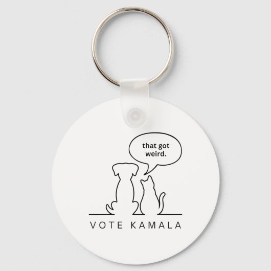 Grappige honden en katten die raar werden stemmen  sleutelhanger (Voorkant)