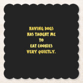 Grappige honden en koekjes grap kartonnen onderzetters (Voorkant)