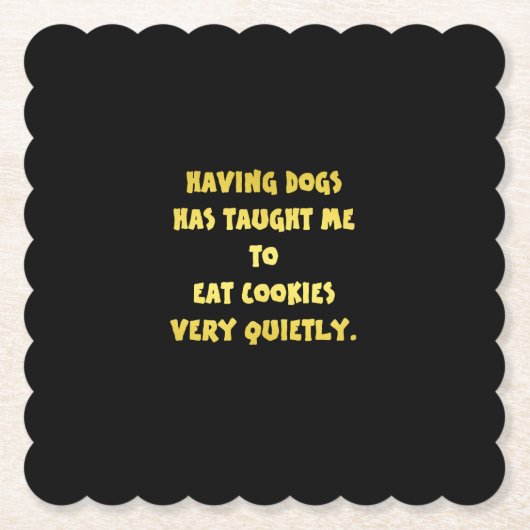 Grappige honden en koekjes grap kartonnen onderzetters (Voorkant)